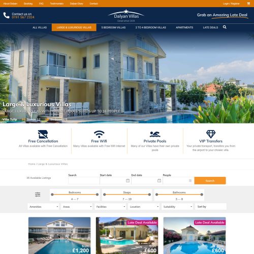 Booking System Category Example